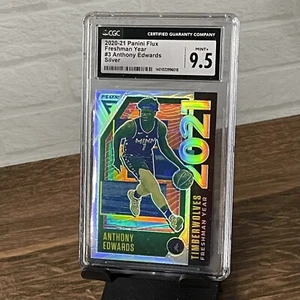 ANTHONY EDWARDS RC 2020-21 Flux Freshman Year Silver CGC 9.5 🔥 - Picture 1 of 1