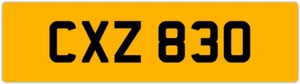 CXZ 830 C 3x3 DATELESS PRIVATE NUMBER PLATE CAM COL CHRIS CHAS CHARLIE CAL CON - Picture 1 of 1