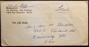 1966-75 *VIETNAM WAR* ? ~6TH BATTALION, 29TH ARTILLERY~ SAN FRANCISCO, CA COVER! - Picture 1 of 11