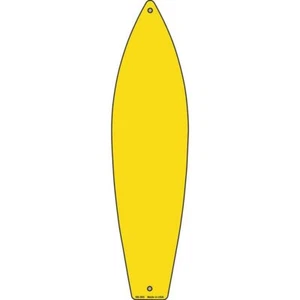 Letrero de tabla de surf amarillo de metal macizo placa de 17"x4,5" puerta de casa garaje pared - Imagen 1 de 1