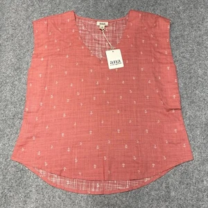 New a.n.a. Pink Sleeveless Shirt V-neck Blouse Women's Size Small - Picture 1 of 10