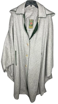Abrigo Capa de Colección Original Trioler Loden Gris Lana Hueso Botón Alpaca Talla Única ¡EXCELENTE ESTADO USADO! Foto 1 de 4