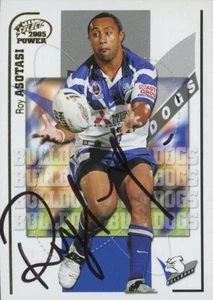 Signed 2005 Canterbury Bulldogs NRL Select Power Card - Roy Asotasi - Picture 1 of 3