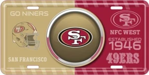 San Francisco 49ers NFL Bullseye License Plate - Picture 1 of 1
