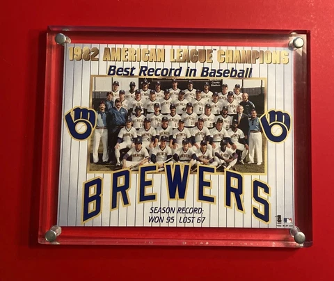 1982 MILWAUKEE BREWERS WORLD SERIES Plaque MLB Baseball HOF Ted Simmons Yount Cover