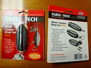 SWISS TECH X-DRIVE 7-in-1 COMPACT DRIVER TOOL  PHILLIPS & FLAT SCREWDRIVERS  NEW - Picture 1 of 11