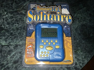 Bicycle Illuminated 2 In 1 Solitaire Electronic Handheld Game 2004 New Sealed - Image 1 of 3
