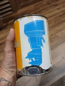 VINTAGE NOS VITA POWER OUTBOARD MOTOR OIL 1 QT CAN FULL WESTERN AUTO - Picture 1 of 7
