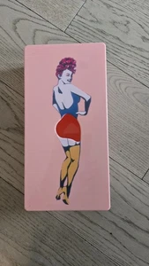 Flying Skirt Tissue Box Wall Mount; Sexy Pinup Girl Retro Kitsch; Pinkish Peach - Picture 1 of 4