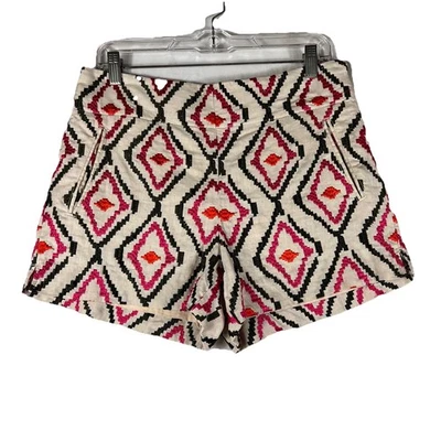 Ann Taylor Loft Riviera Shorts Women's Size 6 100% Linen High Rise Embroidered - Image 1 of 4