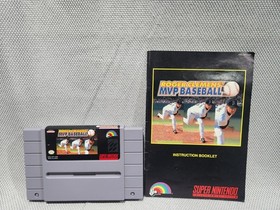 Roger Clemens' MVP Baseball Super Nes SNES Authentic Cart & Manual Tested