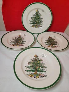 4er SET ~ SPODE CHRISTMAS TREE HOLIDAY SPEISETELLER 10,5" NEUWERTIG S3324 - Bild 1 von 5