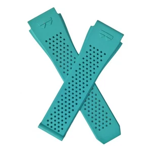 Türkis FKM Kautschuk Armband passend für TAG Heuer Connected E3 & E4 45mm Smartwatches - Bild 1 von 4