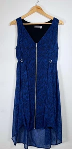 MINT VELVET Blue Sleeveless Belted Summer Lightweight Dress Size 14 - Picture 1 of 15