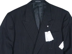 NWT ALFANI MENS 44 L VINTAGE 90S DOUBLE BREASTED BLAZER SPORT COAT JACKET STRIPE - Picture 1 of 19