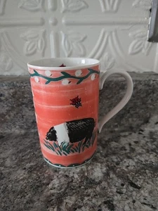 Taza de café Dunoon Hampshire cerdo con cinturón Escocia Paysan por Chrissie Jenkins - Imagen 1 de 6