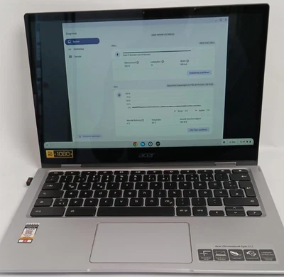 Acer Chromebook Spin 513 (CP513-1H-S72Y) + Logitech Funkmaus| nur 10  Ladezyklen - Bild 1 von 4