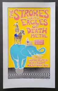 Serigrafia The Strokes + Eagles of Death Metal @ Hammerstein Ballroom NY 2006 - Foto 1 di 6
