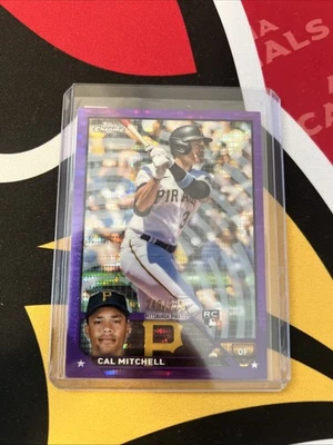 2023 Topps Chrome - Cal Mitchell #108 Purple Sonar Refractor /275 (RC) - Image 1 of 2