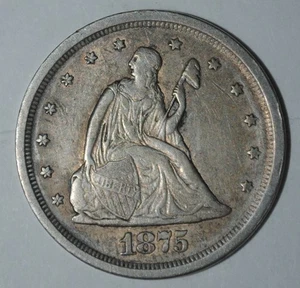1875 S  Silver Twenty Cent Piece 20C {{{3719 - Picture 1 of 4