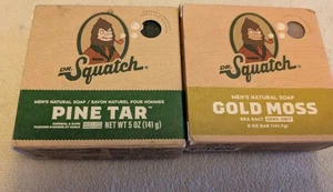 2 x Dr Squatch Herren Naturseife je 141g - Goldmoos & Kiefernteer - Bild 1 von 1