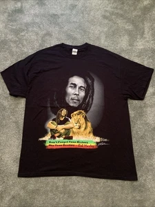 T-shirt Gilden Bob Marley uomo taglia XL nera grafica con loghi superba - Foto 1 di 7