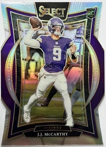 2024 Select J.J. McCarthy Rc Silver Die-Cut Concourse #24 Minnesota Vikings - Bild 1 von 2