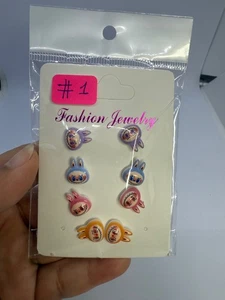 Lafufu Set of 4 Colorful Earrings Packet, Choose Your Favorite from #1 to #6 - Picture 1 of 12