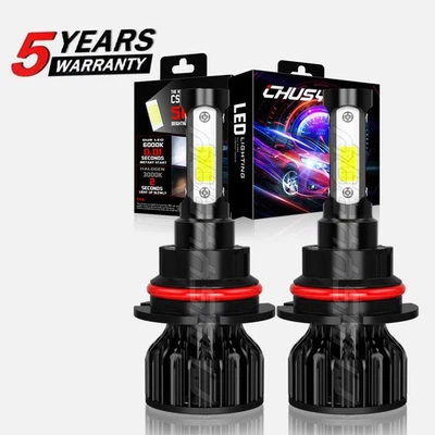 Kit de faros LED 9007 6000K bombillas haz alto-bajo para Ford Taurus 1992-2007 Foto 1 de 4