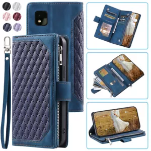 For Wiko Life 3 Rhombic Wallet Case,Luxury Leather Zipper Flip Card Phone Case - Picture 1 of 44