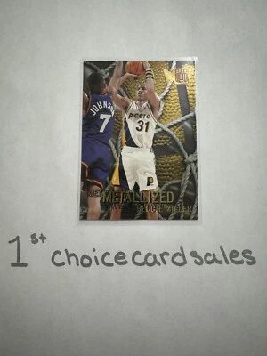 Reggie Miller 1996-97 Fleer Metal Metallized #129 Indiana Pacers  - Image 1 of 2