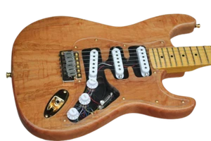 Guitarra Eléctrica 6 Cuerdas Festoneado Arce Dedaño Hardware Dorado 22 Trastes - Imagen 1 de 9