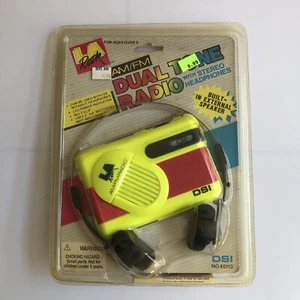 VERSIEGELT 1992 LA Rock Neongrün AM/FM Walkman Personal Stereo Radio DSI 45113 - Bild 1 von 7