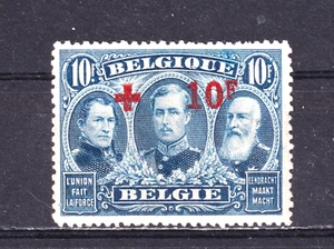Belgium 1918 Red Cross 10 Fr + 10 Fr MH BE110 - Picture 1 of 2