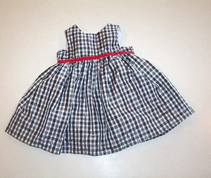 Infant Girl's Marmellata Black, White & Silver Metallic Plaid Dress 3/6 Months - Picture 1 of 2