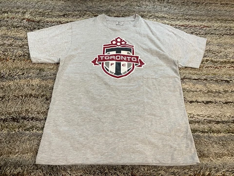 MLS Toronto FC Fanatics Mens Size L Large T-Shirt Gray Short Sleeve Crewneck Cover