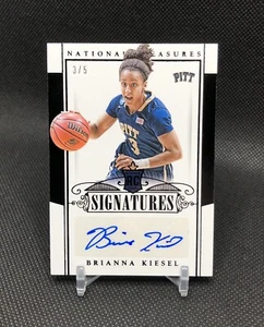 2015 National Treasures Multi-Sport Brianna Kiesel AUTO /5 BLACK SSP RC No. 226 - Picture 1 of 17