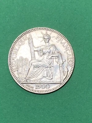 10 centavos de plata Indochina francesa 1900 (A0533) Foto 1 de 4