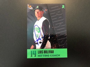 Luis Bolivar In Person Signed 2016 Dayton Dragons Team Set Card