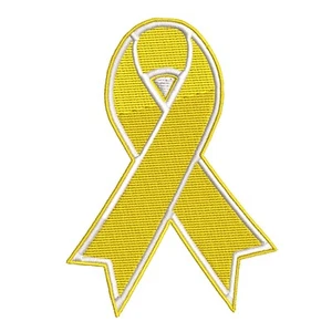 Suicide Awareness Support Yellow Patch Embroidered Iron-on Applique - Picture 1 of 12