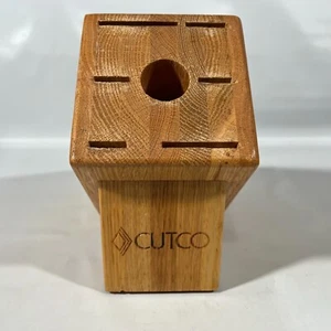Cutco 6 Knife Block with 6 Slots/1 Hole Wood Kitchen Storage Made in USA - Picture 1 of 8