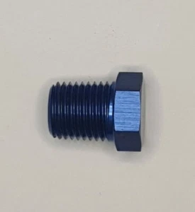 (PFE933-04) Hex Head Plug 1/4" NPT - Blue - Picture 1 of 4