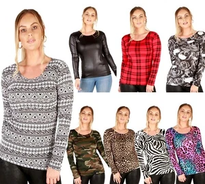 Nuevas camisas informales estampadas para damas y mujeres en talla pequeña y grande - Imagen 1 de 32