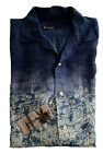 NWT Cremieux (L) West Indies Collection Short Sleeves Blues/White Orig $85