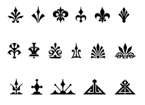 Mylar design stencil mixture of fleur de lis - Imagen 1 de 1