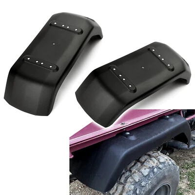 For 2001-2008 01-08 Kawasaki Mule 3000 3010 3020 Rear Fender Pair Black PP - Image 1 of 4