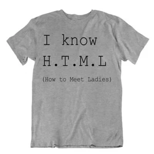 HTML T-Shirt Programmierer T-Shirt How To Meet Damen lustiges Shirt - Bild 1 von 8