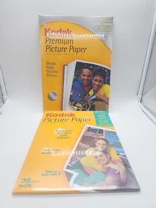 Kodak Premium High Gloss 8.5” x 11” Picture Paper Prints 15 Sheets 25 Matte  - Picture 1 of 4