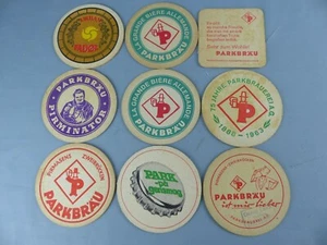 Lot 9 SOUS BOCK anciens PARKBRAU EXPORT beer mats bierviltje Bierdeckel F12 - Picture 1 of 2