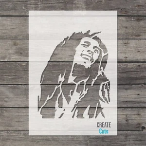 Bob Marley STENCIL Reggae Singer Wall Art Decor Famous People Large Template - Picture 1 of 3